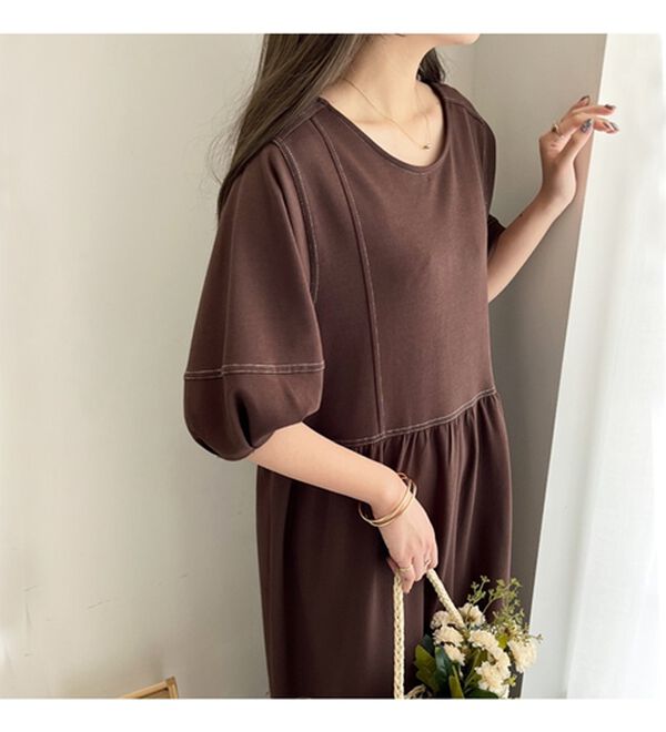 GeeRA（ジーラ）の「前後２ＷＡＹランタンスリーブワンピース（その他ワンピース）」｜詳細画像