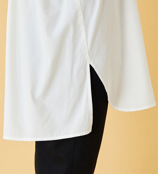 BELLUNA（ベルーナ）の「レース&times;ピンタック使いシャツチュニック（チュニック）」｜詳細画像