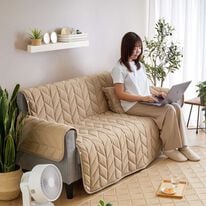 iellio（イエリオ）の「もちもちひんやり冷感ソファカバー＜接触冷感・抗菌防臭・防ダニ・ソファパッド・滑りにくい加工・ハイバック・２人掛・３人掛＞（ソファーカバー）」