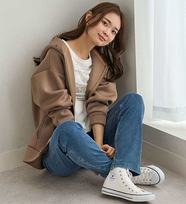 BELLUNA（ベルーナ）の「まるでデニム！ストレッチニットデニム（フルレングスパンツ）」｜詳細画像