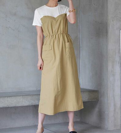 RANAN（ラナン）の「ワークデザインドッキングワンピース（ドッキングワンピース）」