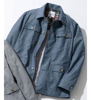 「＜アーノルド　パーマー＞リネンブレンドサマーテーラードジャケット（メンズジャケット）」｜ネイビー