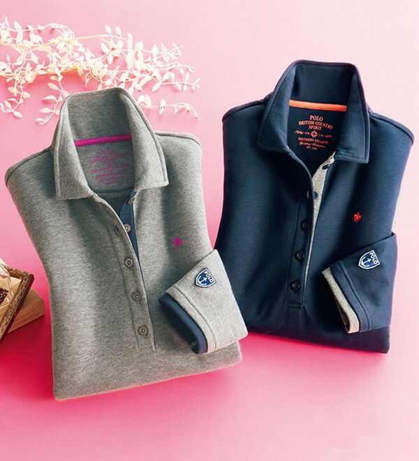 ルフラン（ルフラン）の「【２色組】【ＰＯＬＯ　ＢＣＳ】鹿の子裏起毛ポロチュニック（カットソー）」｜詳細画像