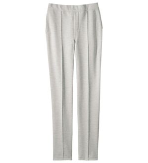 VINNO（ヴィノ）の「カルゼ素材・美ラインパンツ（フルレングスパンツ）」｜ライトグレー