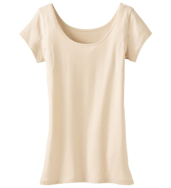 LAVIENNE（ラヴィエンヌ）の「＜さらりラボ＞サラッと涼しい綿混フレンチ（肌着・インナーウェア）」｜ベージュ