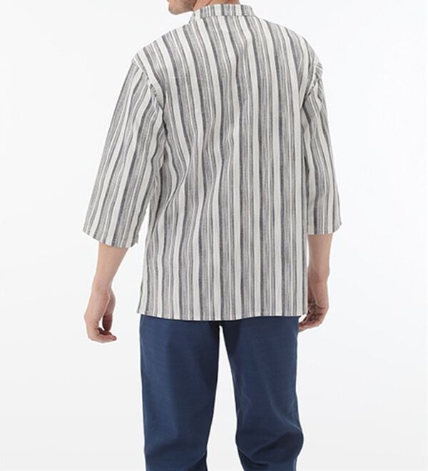「ざっくり木綿のゆったりリラックスシャツ（メンズシャツ）」｜詳細画像