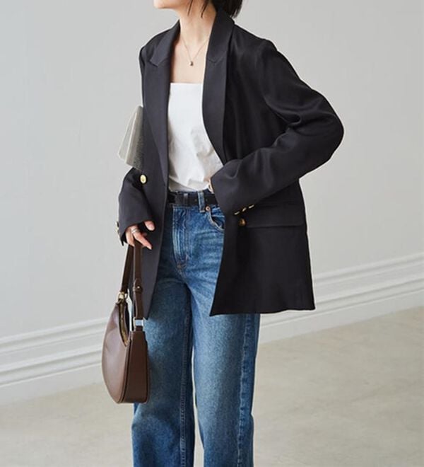 RANAN（ラナン）の「洗える！ゴールド調ボタンWテーラードジャケット（テーラードジャケット）」｜詳細画像