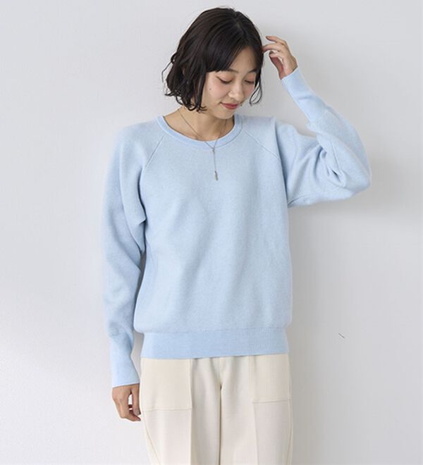 BELLUNA（ベルーナ）の「トレーナー感覚！きれいめカジュアルさんのためのニットトレーナー（ニット・セーター）」｜詳細画像