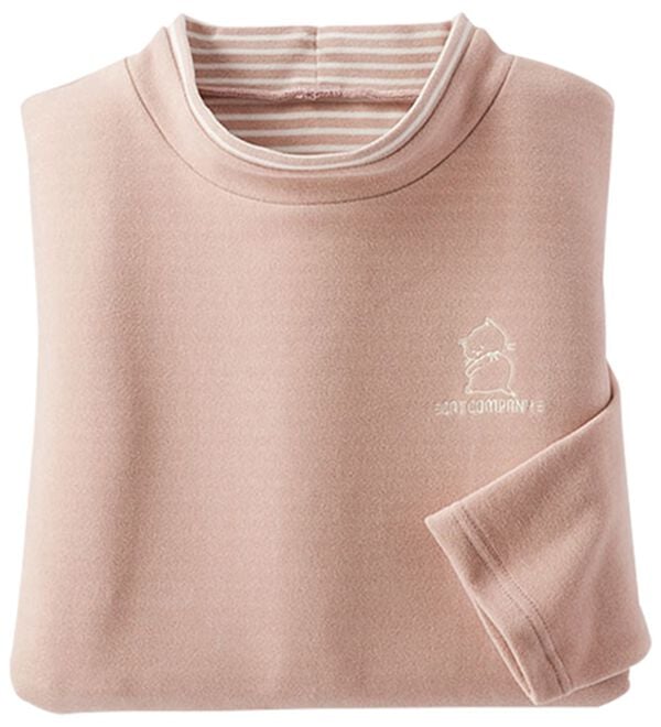 BELLUNA（ベルーナ）の「ふんわりなめらかネコちゃん刺しゅうチュニック（チュニック）」｜ピンク