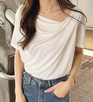 GeeRA（ジーラ）の「スラブシアーオフショルトップス（カットソー）」｜詳細画像