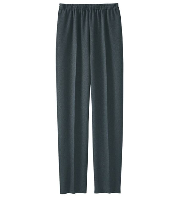 BELLUNA（ベルーナ）の「日本製上品素材のゆったりパンツ（フルレングスパンツ）」｜チャコール