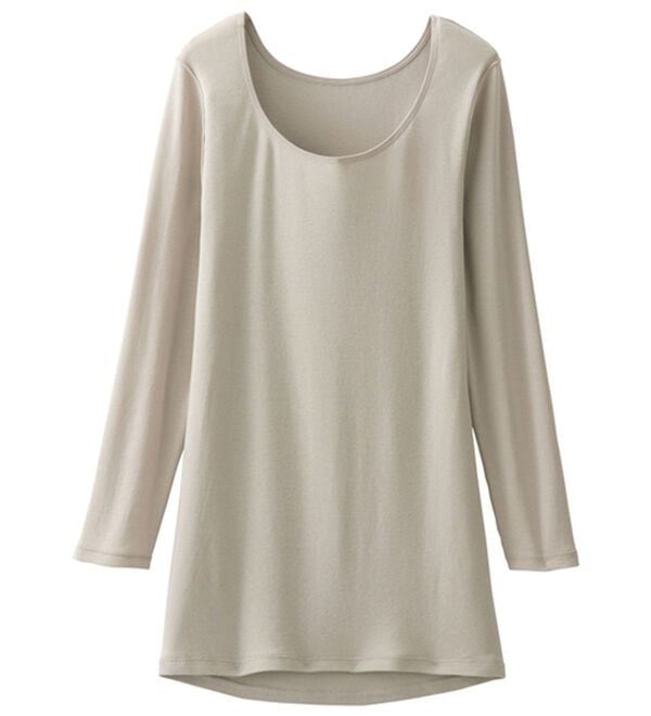 LAVIENNE（ラヴィエンヌ）の「綿１００％お肌に優しいオーガニックコットン８分袖インナー（肌着・インナーウェア）」｜詳細画像