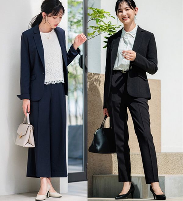 GeeRA（ジーラ）の「【2点セット】選べるボトム！洗えて型くずれしないパンツスーツセット（パンツスーツ）」｜詳細画像