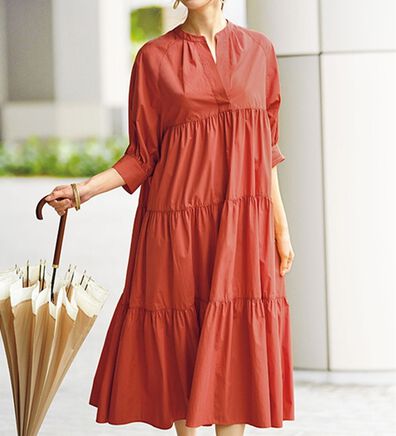 BELLUNA（ベルーナ）の「快適！はっ水加工ティアードワンピース（その他ワンピース）」