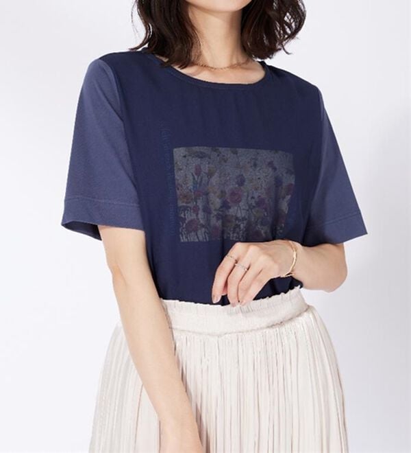 BELLUNA（ベルーナ）の「〈日比谷花壇〉シフォン重ねプルオーバー（カットソー）」｜詳細画像