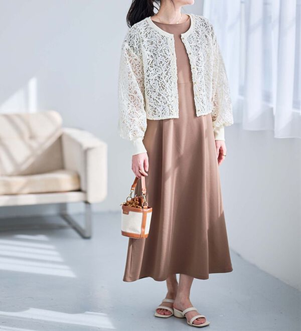 RANAN（ラナン）の「上品見えバックギャザーワンピース（その他ワンピース）」｜詳細画像