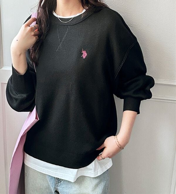GeeRA（ジーラ）の「【U.S. POLO ASSN.】スウェットライクニット（ニット・セーター）」｜詳細画像