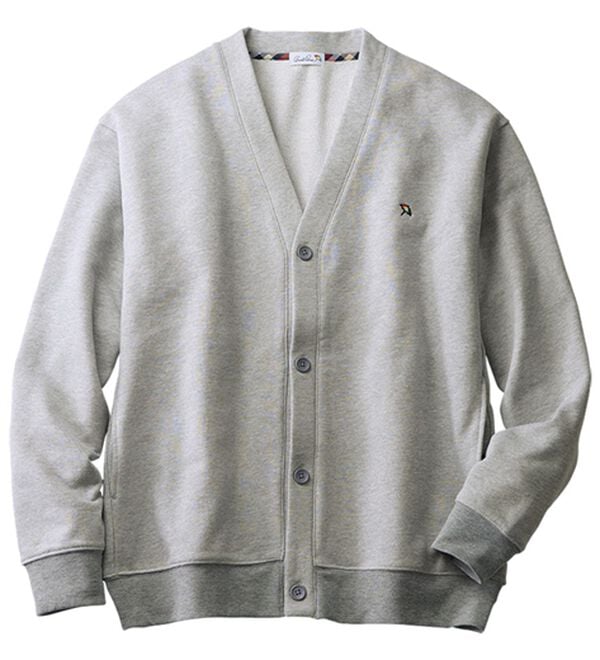 「＜アーノルド　パーマー＞さっと羽織れるスウェットカーデ（メンズカーディガン）」｜杢グレー