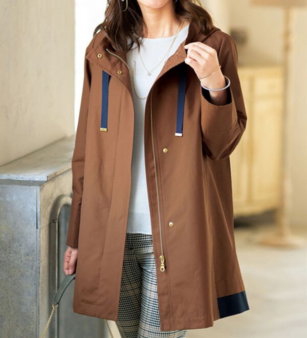 配色使いコットン混ジャケット - ベルーナ【公式】 