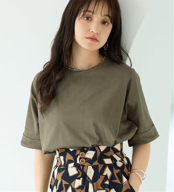 BELLUNA（ベルーナ）の「ヒンヤリ実感！大人顔サマ見えゆったりＴシャツ（Tシャツ）」｜詳細画像