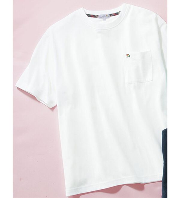 「＜アーノルド　パーマー＞ワンポイント刺しゅうベーシック半袖Ｔシャツ（メンズＴシャツ）」｜ホワイト