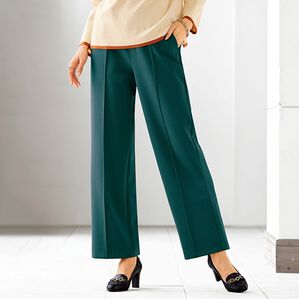 BELLUNA（ベルーナ）の「防風&times;ストレッチ素材ワイドパンツ（ワイドパンツ・ガウチョ）」｜セージ