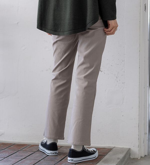 BELLUNA（ベルーナ）の「【選べる裏起毛】静電気防止！ブーツカットヘリンボーンパンツ（フルレングスパンツ）」｜詳細画像