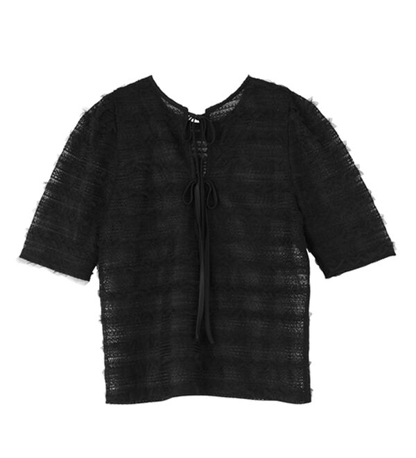 RANAN（ラナン）の「フリルレースパフスリーブトップス（カットソー）」｜詳細画像