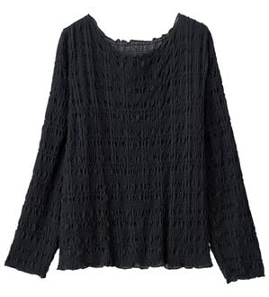 RANAN（ラナン）の「シャーリングプルオーバー（カットソー）」｜ブラック