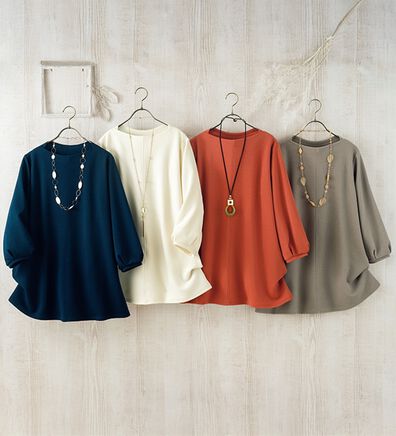 ルフラン（ルフラン）の「【４色組】程よくきちんと＊新感覚プルオーバー（カットソー）」