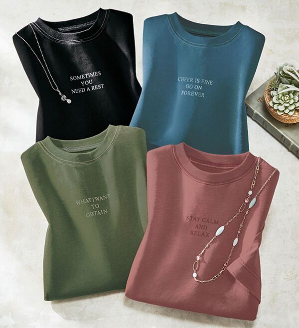 ルフラン（ルフラン）の「【４色組】ちょいかわ大人のハンサムＴシャツ（Tシャツ）」｜詳細画像