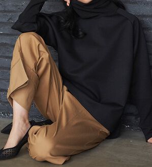 RANAN（ラナン）の「レイヤードデザインカットソー（カットソー）」｜ブラック