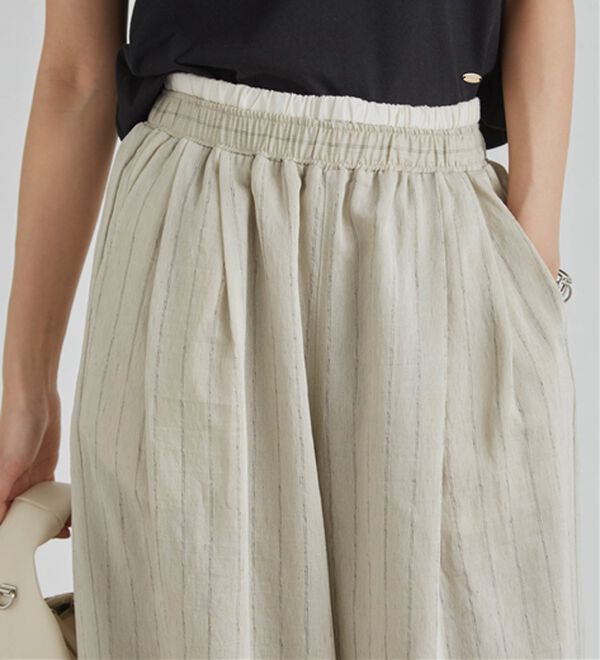 RANAN（ラナン）の「ダブルウエストシアーイージーパンツ（ワイドパンツ・ガウチョ）」｜詳細画像