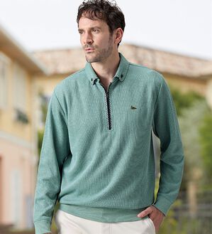 「＜デコイ＞衿デザイン杢調トレーナー（メンズトレーナー）」｜詳細画像