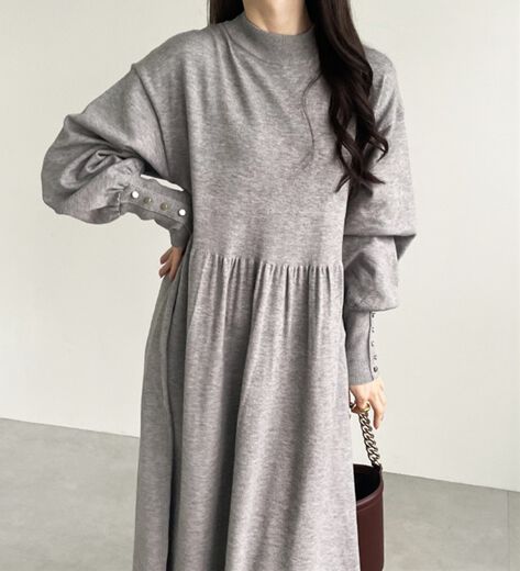 EATME×MARY QUANT リボンデザインニットワンピース