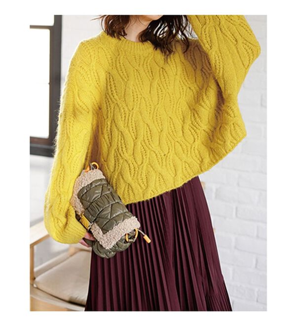 RANAN（ラナン）の「プリーツ切替フレアースカート（ひざ丈スカート）」｜詳細画像