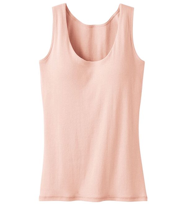 LAVIENNE（ラヴィエンヌ）の「綿１００％お肌に優しいオーガニックコットンブラキャミ（肌着・インナーウェア）」｜詳細画像