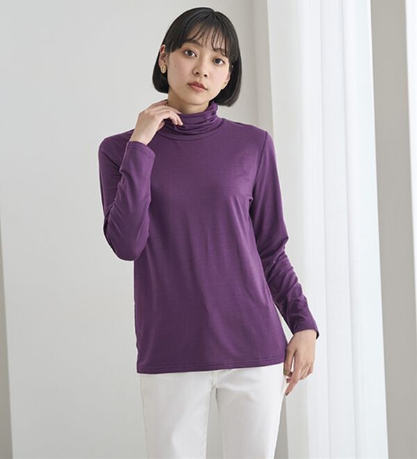 BELLUNA（ベルーナ）の「なめらかテンセル（ＴＭ）繊維ストレッチプルオーバー（カットソー）」｜詳細画像
