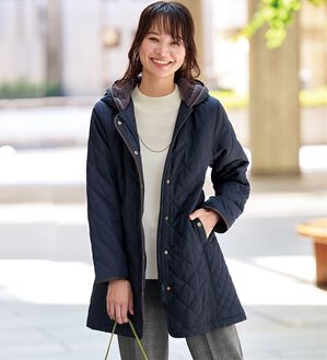 BELLUNA（ベルーナ）の「パイピング使いキルトデザインコート（ロングコート）」｜詳細画像