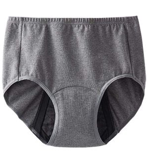 LAVIENNE（ラヴィエンヌ）の「吸水！安心ひろがるオーガニックコットンショーツ（安心ショーツ）」｜チャコール