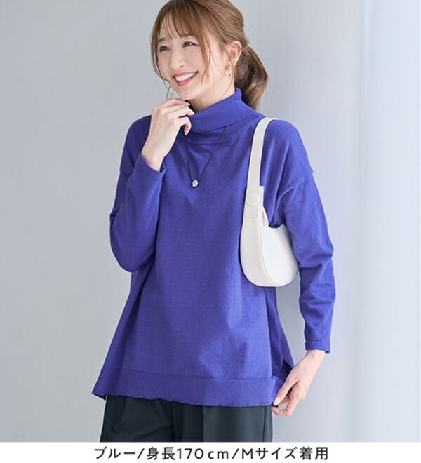 Viola e Viola（ヴィオラ エ ヴィオラ）の「ゆったり着られるハイネックニットチュニック（チュニック）」｜詳細画像