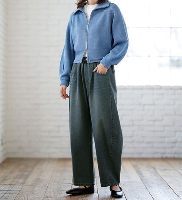ルフラン（ルフラン）の「【２本組】丸みが可愛いデニムパンツ（フルレングスパンツ）」｜詳細画像