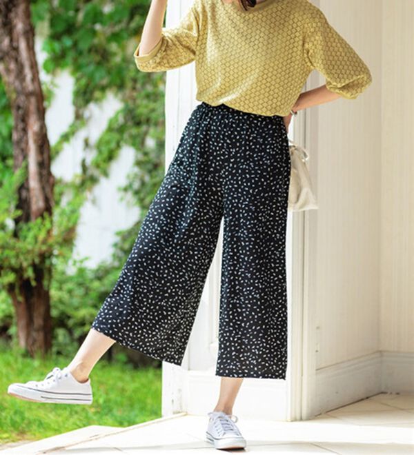 BELLUNA（ベルーナ）の「ヒンヤリ冷感イージーガウチョパンツ（ワイドパンツ・ガウチョ）」｜詳細画像