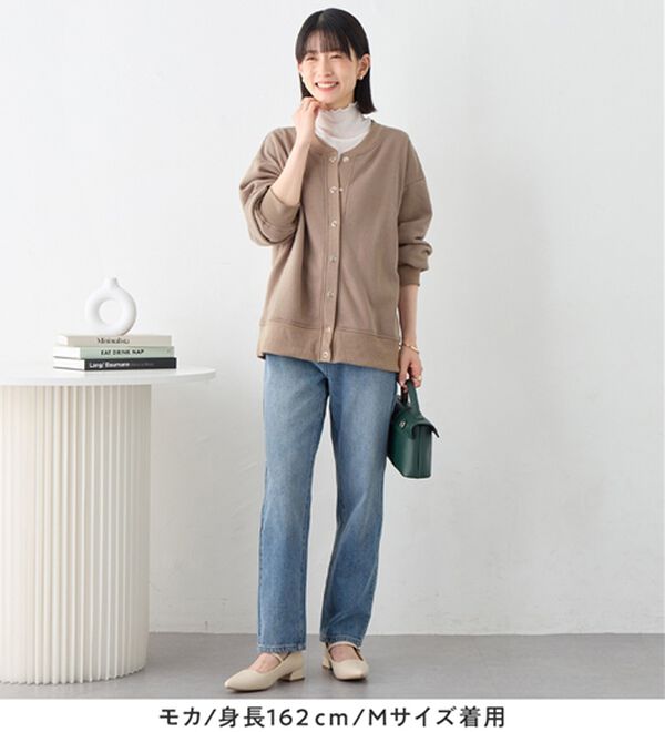 Viola e Viola（ヴィオラ エ ヴィオラ）の「毛玉になりにくい　ふんわり柔らか裏起毛カーデ（その他カーディガン）」｜詳細画像