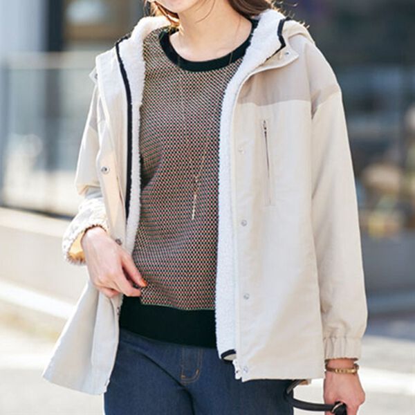 BELLUNA（ベルーナ）の「ジャカード素材パフスリーブプルオーバー（ニット・セーター）」｜詳細画像