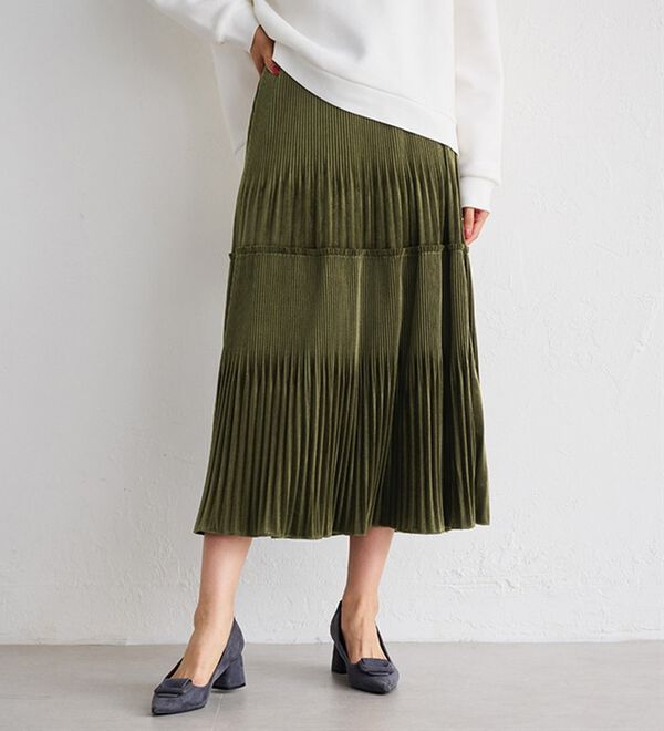 ベロアプリーツスカート - ベルーナ【公式】 