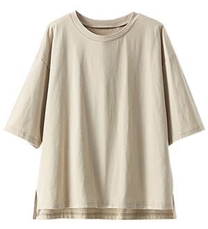 BELLUNA（ベルーナ）の「綿１００％汗染み対策短丈プルオーバー（カットソー）」｜ライトグレー