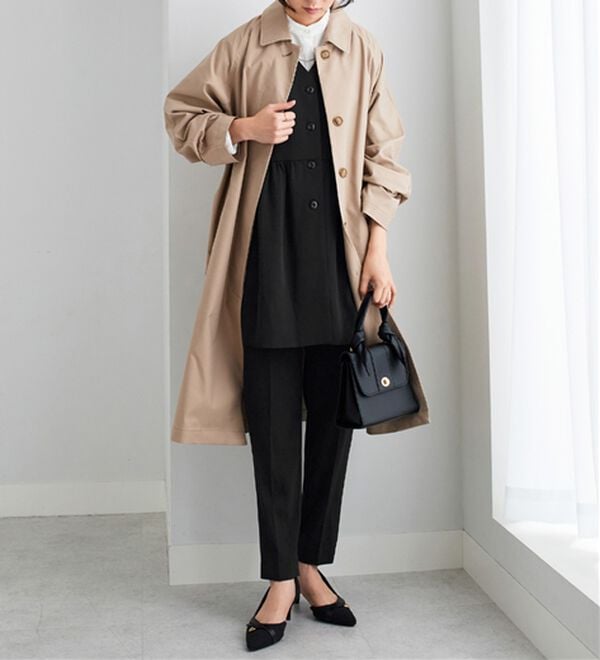 Viola e Viola（ヴィオラ エ ヴィオラ）の「【３点セット】コーデ決まるペプラムジレセットスーツ（パンツスーツ）」｜詳細画像