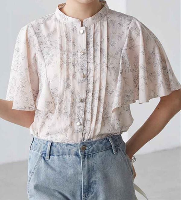 RANAN（ラナン）の「【新色追加】ひんやり！ピンタックフレアー袖ブラウス（ブラウス）」｜詳細画像