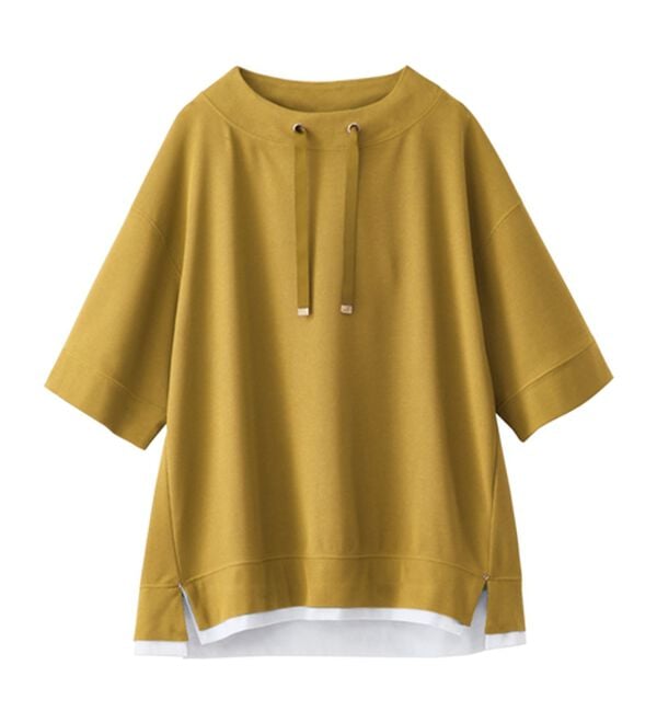 BELLUNA（ベルーナ）の「ワイドネックデザイン重ね着風プルオーバー（カットソー）」｜詳細画像